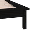 Schwarzes Bettgestell mit LED-Beleuchtung Amosie 90x200cm (Holz)
