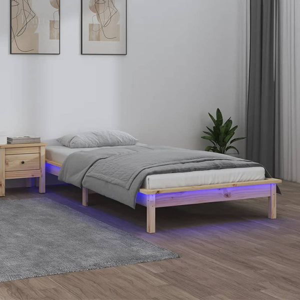 Bettrahmen Amosie 100x200cm (mit LED-Beleuchtung Holz)