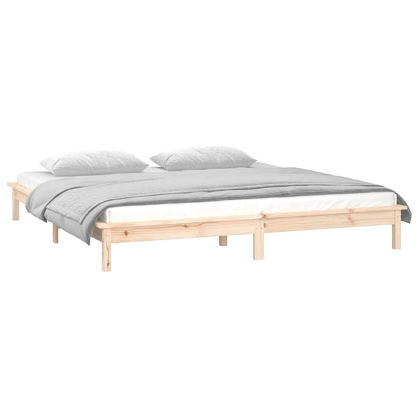 Bettrahmen mit LED-Beleuchtung Amosie 200x200cm (Holz)