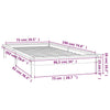 Graues Bettgestell LED Amosie 75x190cm (Einzelbett Holz)