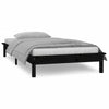 Schwarzes Bettgestell LED Amosie 75x190cm (kleines Einzelholz)