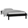 Schwarzes Bettgestell LED Amosie 75x190cm (kleines Einzelholz)