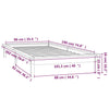 Honigbraunes Bettgestell Amosie 90x190cm (LED, Einzelbett, Holz)
