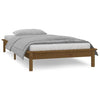 Honigbraunes Bettgestell Amosie 90x190cm (LED, Einzelbett, Holz)