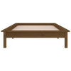 Honigbraunes Bettgestell Amosie 90x190cm (LED, Einzelbett, Holz)