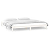 Bettrahmen LED weiß 120x190 cm Small Double Massivholz