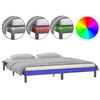 Harmaa sängynrunko led Amosie 120x190cm (small double puu)