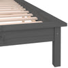 Harmaa sängynrunko led Amosie 120x190cm (small double puu)
