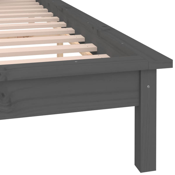 Harmaa sängynrunko led Amosie 120x190cm (small double puu)