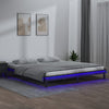 Harmaa sängynrunko led Amosie 120x190cm (small double puu)