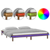 Brauner Bettrahmen LED Amosie 120x190cm (small double Holz)