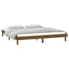 Brauner Bettrahmen LED Amosie 120x190cm (small double Holz)