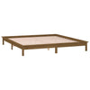 Brauner Bettrahmen LED Amosie 120x190cm (small double Holz)
