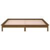 Brauner Bettrahmen LED Amosie 120x190cm (small double Holz)