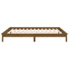 Brauner Bettrahmen LED Amosie 120x190cm (small double Holz)