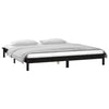 Schwarzes Bettgestell LED Amosie 120x190cm (kleines Doppelbett Holz)