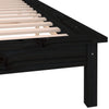 Schwarzes Bettgestell LED Amosie 120x190cm (kleines Doppelbett Holz)