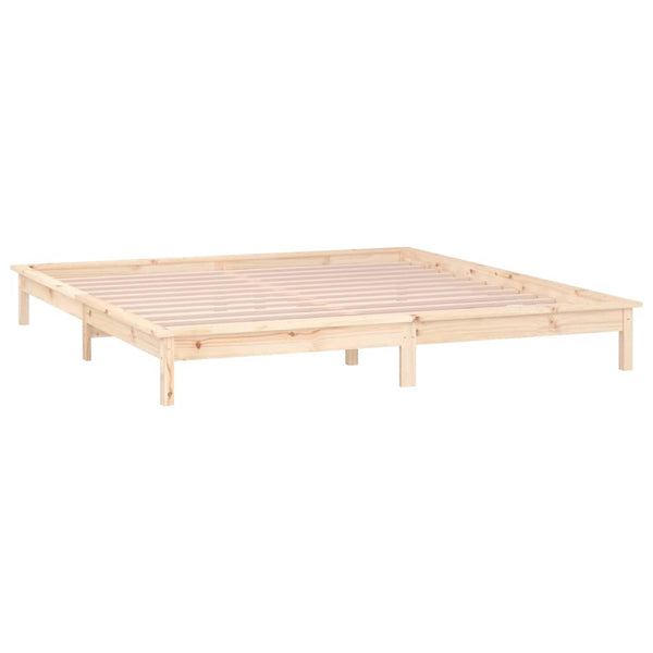 Bettgestell Amosie 135x190cm (mit LED-Beleuchtung Doppelholz)