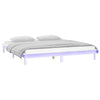 Bettgestell Amosie weiß 135x190cm (LED, Doppelbett, Holz)
