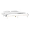 Bettgestell Amosie weiß 135x190cm (LED, Doppelbett, Holz)