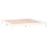 Bettgestell Amosie weiß 135x190cm (LED, Doppelbett, Holz)