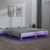Bettgestell Amosie weiß 135x190cm (LED, Doppelbett, Holz)