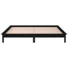 Schwarzes Bettgestell mit LED-Beleuchtung Amosie 140x190cm (Holz)