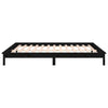 Schwarzes Bettgestell mit LED-Beleuchtung Amosie 140x190cm (Holz)