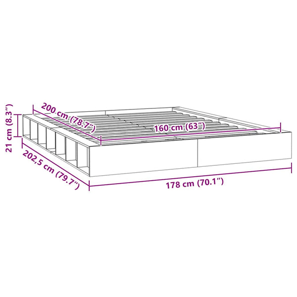 Bettgestell Sabia weiß 160x200cm (Holz)