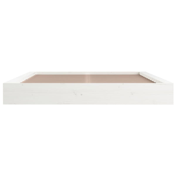 Weißes Bettgestell Sabia 150x200cm (Kingsize Holz)