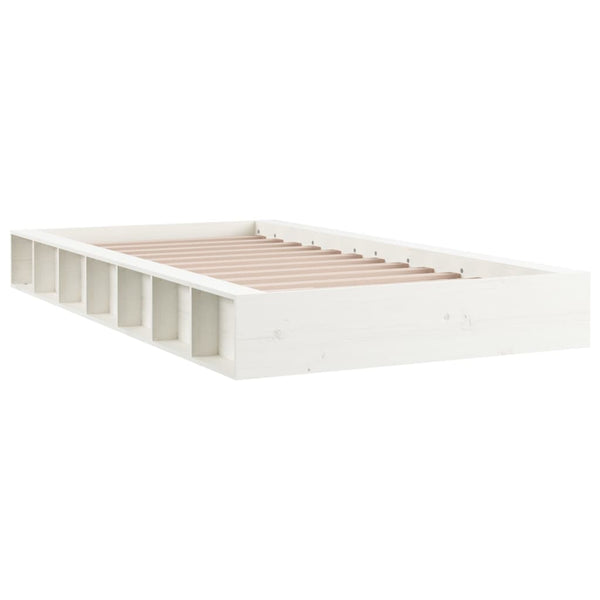 Weißes Bettgestell Sabia 75x190cm (small single Holz)