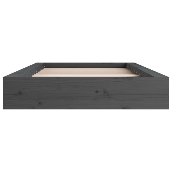 Graues Bettgestell Sabia 75x190cm (Schmales Einzelbett Holz)