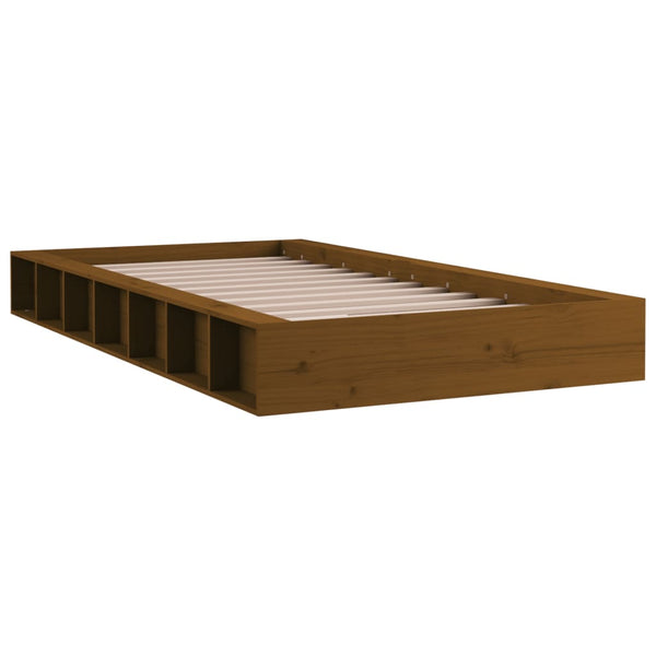 Honigbraunes Bettgestell Sabia 75x190cm (Einzelbett Holz)