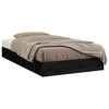 Schwarzes Bettgestell Sabia 75x190cm (kleines Einzelbett Holz)
