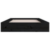 Schwarzes Bettgestell Sabia 75x190cm (kleines Einzelbett Holz)