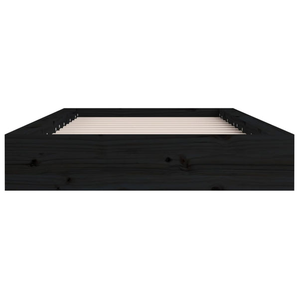 Schwarzes Bettgestell Sabia 75x190cm (kleines Einzelbett Holz)