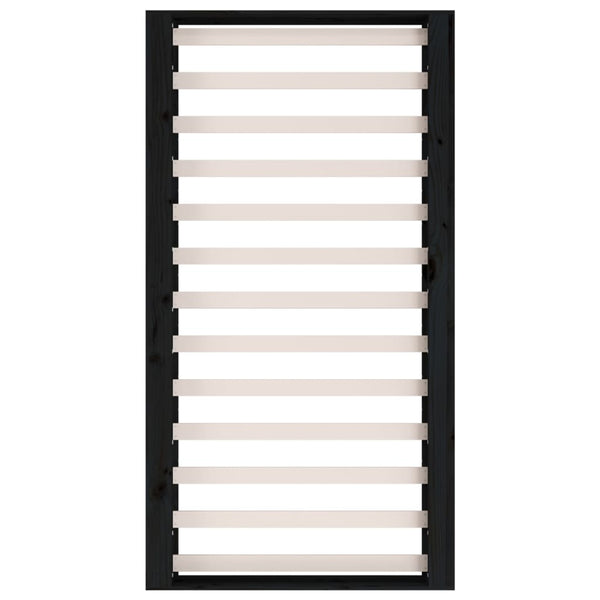 Schwarzes Bettgestell Sabia 75x190cm (kleines Einzelbett Holz)