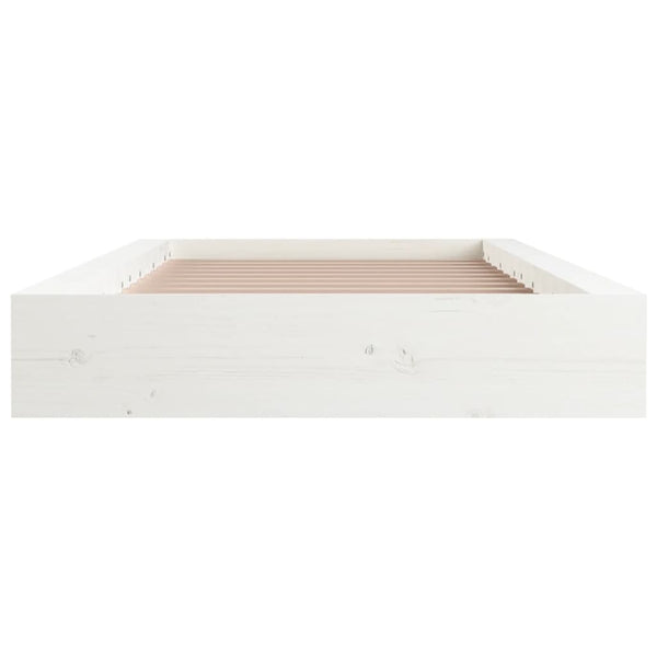 Bettgestell Sabia in Weiß 120x190cm (kleines Doppelbett aus Holz)