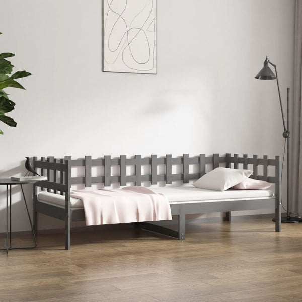 Graues Schlafsofa Barza 80x200cm (Kiefer)