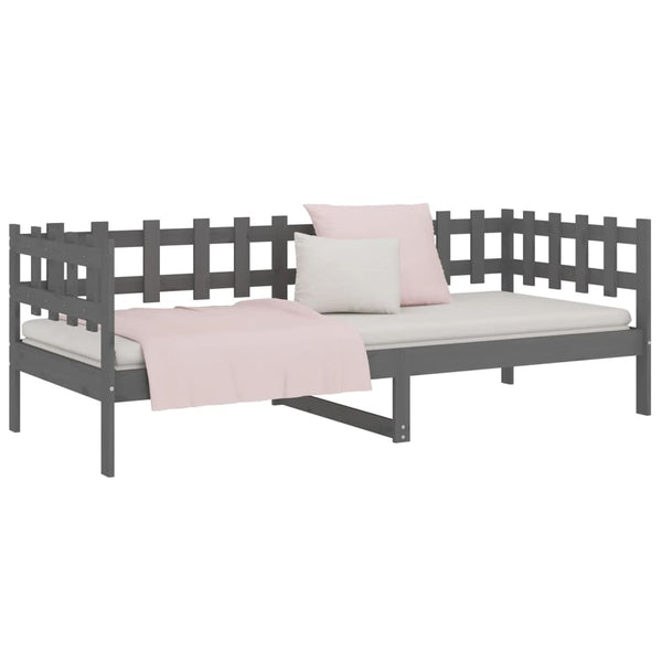 Graues Schlafsofa Barza 90x200cm (Kiefer)