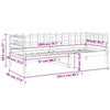 Graues Schlafsofa Barza 90x200cm (Kiefer)