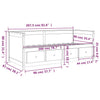 Schwarzes Schlafsofa Mesdi 90x200cm (Kiefer)