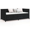 Schwarzes Schlafsofa Mesdi 90x200cm (Kiefer)