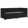 Schwarzes Schlafsofa Mesdi 90x200cm (Kiefer)