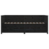 Schwarzes Schlafsofa Mesdi 90x200cm (Kiefer)