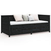 Schwarzes Schlafsofa Mesdi 90x190cm (Kiefer)