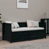 Schwarzes Schlafsofa Mesdi 75x190cm (Kiefer)
