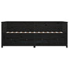 Schwarzes Schlafsofa Mesdi 75x190cm (Kiefer)