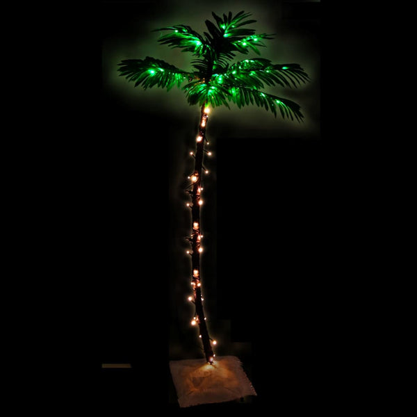 Lämmin valkoinen led-palmu Norizan 150cm (88 led-valoa)