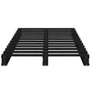 Schwarzes Plattformbett Maistorovici 75x190cm (Kiefernschichtholz kleines Einzelbett)